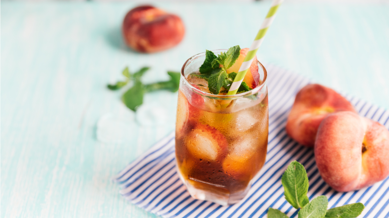 lemon berry peach iced tea