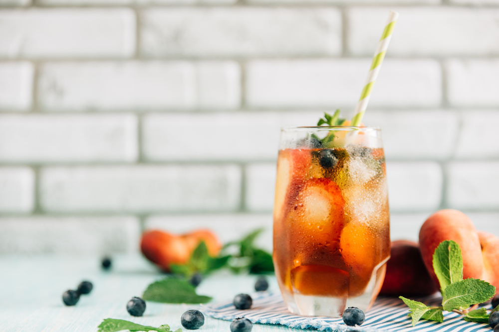 lemon berry peach iced tea